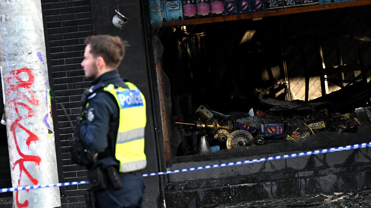 A fire-damaged shop (file image)