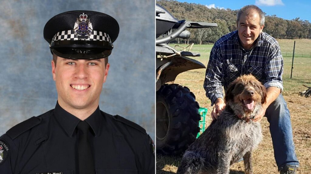 Officers Vadim De Waart-Hottart and Neal Thompson were gunned down at a property at Porepunkah.
