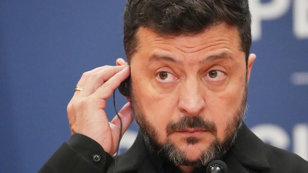 Ukrainian President Volodymyr Zelenskiy says US representatives have been given peace proposals.
