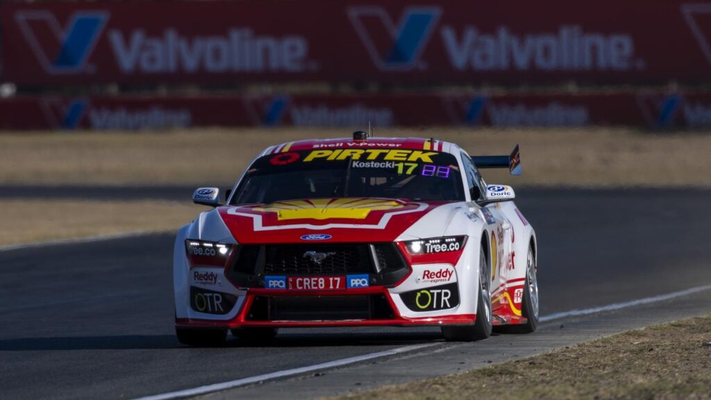 Brodie Kostecki has been the fastest in practice at Queensland Raceway for the Ipswich Super 440.
