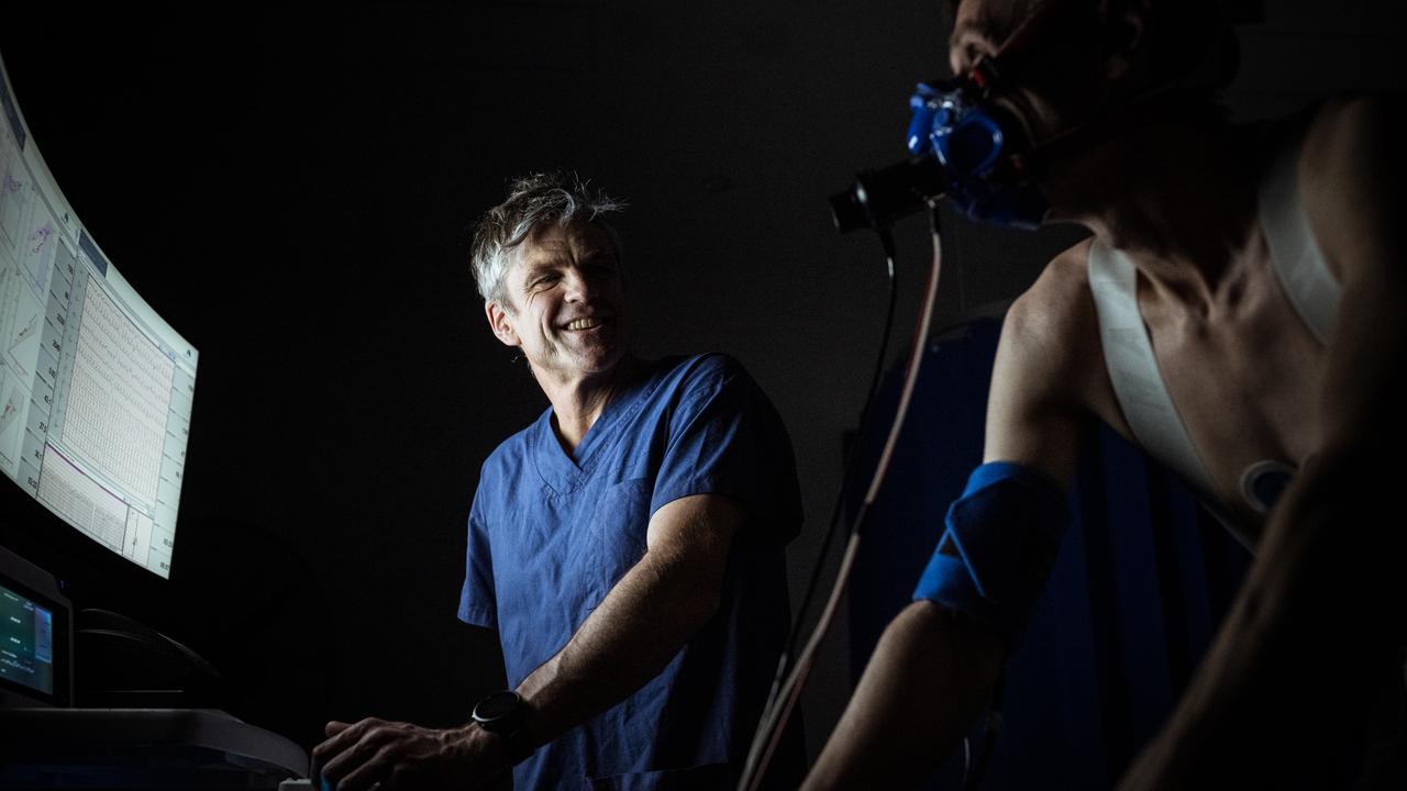 Professor André La Gerche performs a cardiopulmonary exercise test
