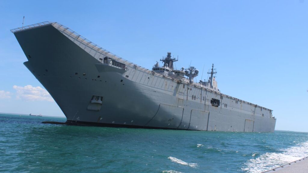 HMAS Canberra is the Royal Australian Navy’s flagship and largest warship ever built in Australia.
