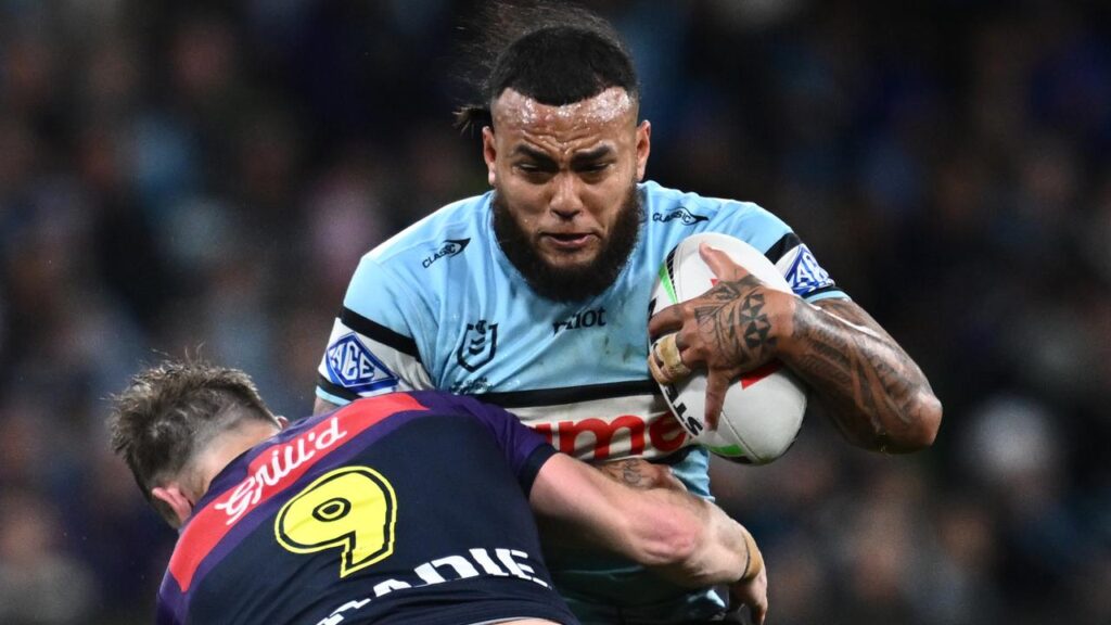 Shark bitten: Cronulla prop Addin Fonua-Blake is facing a one-week suspension.
