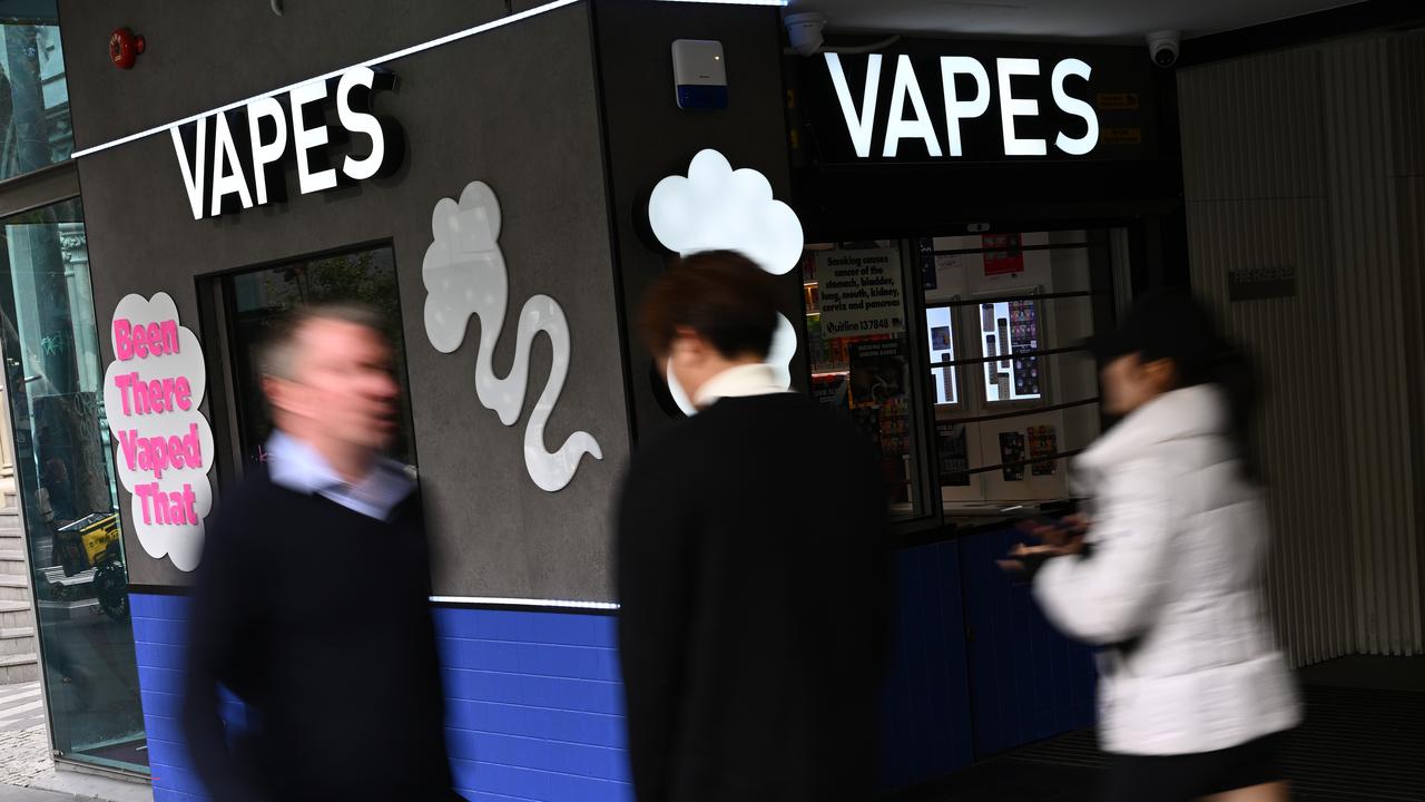 Signage at a store selling e-cigarette products (file image)