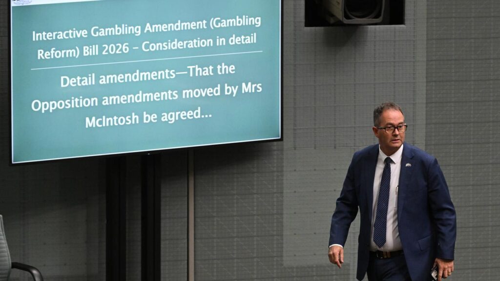 Andrew Wallace is one of two backbenchers to cross the floor against the gambling reforms.

