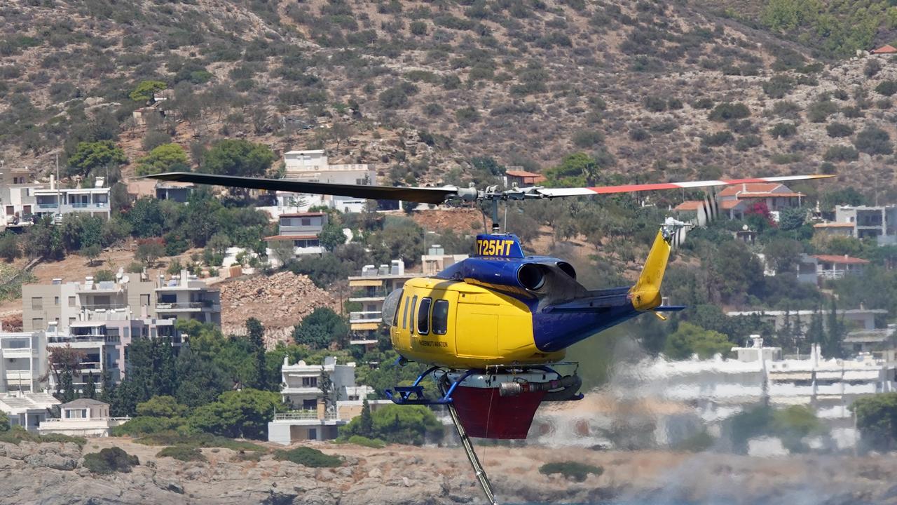 A water-dropping helicopter
