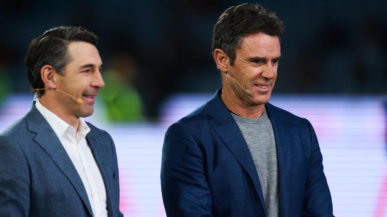 (L-R) Billy Slater and Brad Fittler.