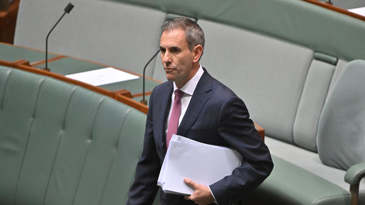 Treasurer Jim Chalmers before Question Time in parliament