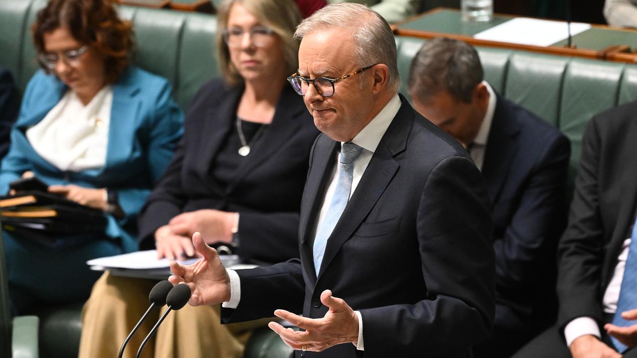 Prime Minister Anthony Albanese speaks during Question Time