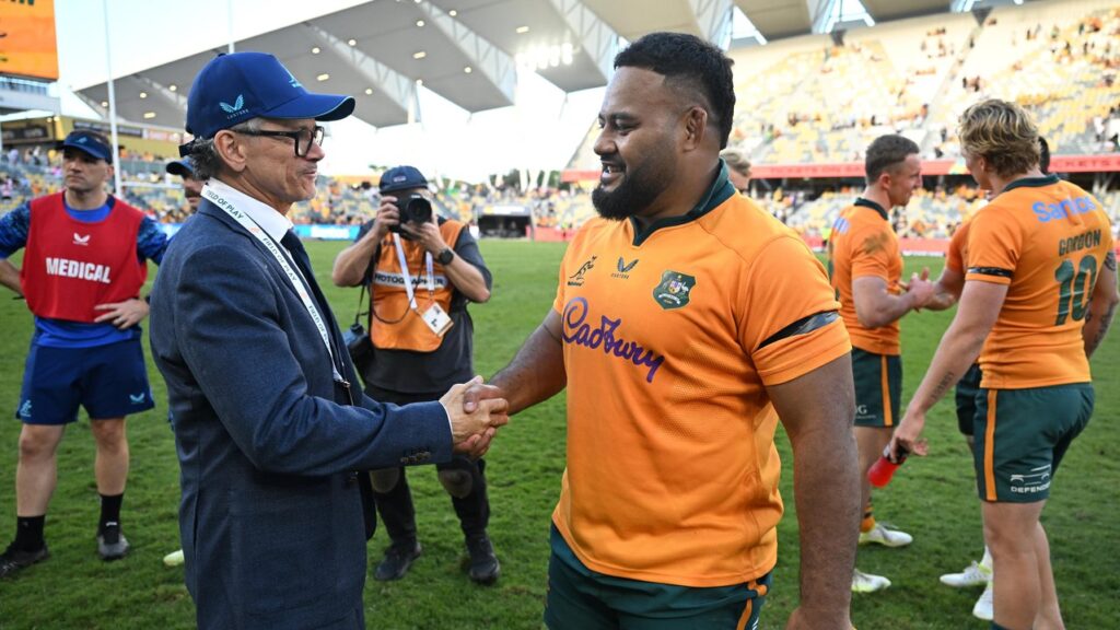 Taniela Tupou was at his rampant running best in the Wallabies’ hammering of Japan.
