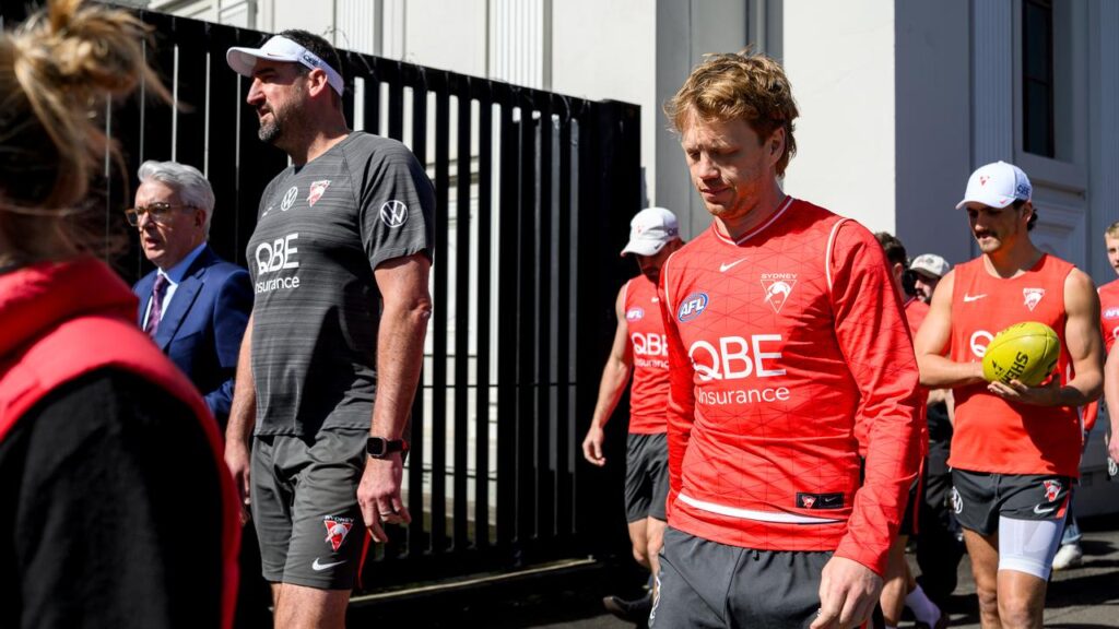 Swans coach Dean Cox and captain Callum Mills will front the media on Friday morning.
