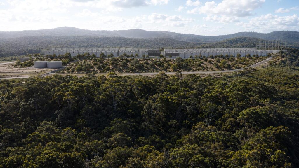 An impression of how a 288-megawatt AI data centre proposed for Tasmania could look.
