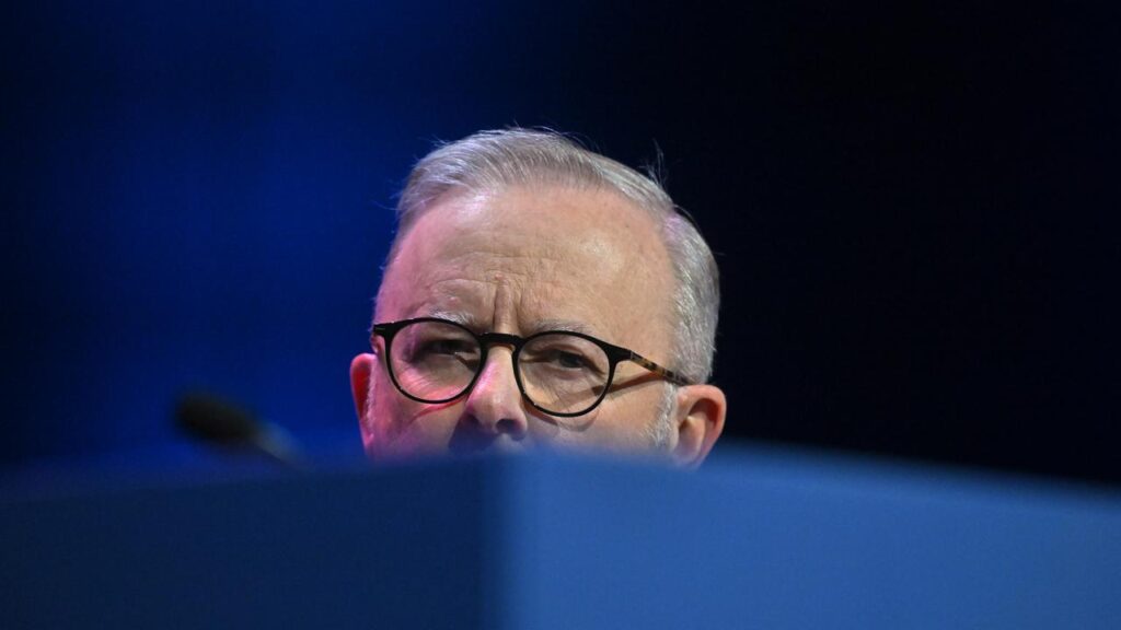 Anthony Albanese remains the preferred prime minister in a survey but Labor is in second place.

