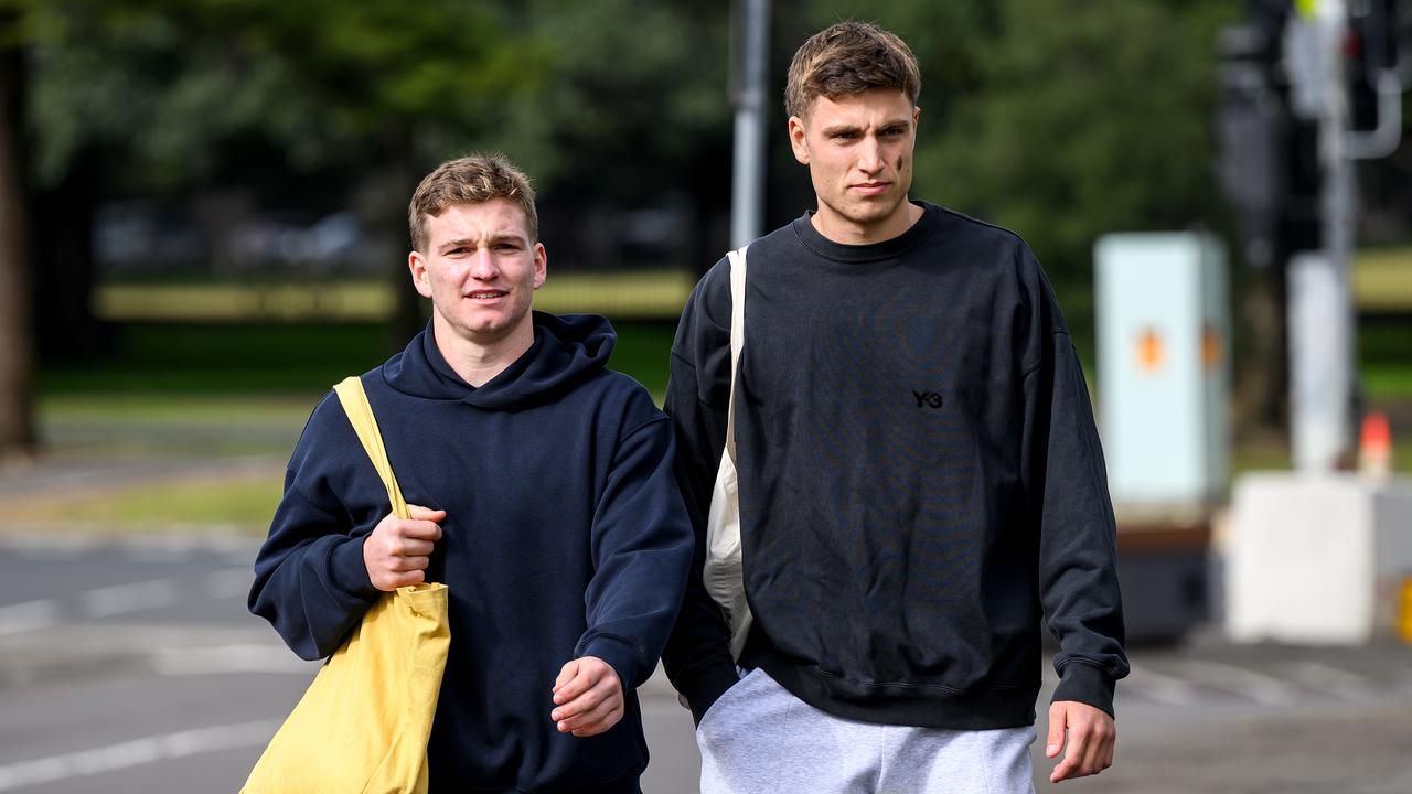 (L-R) Angus Sheldrick and Jai Serong.