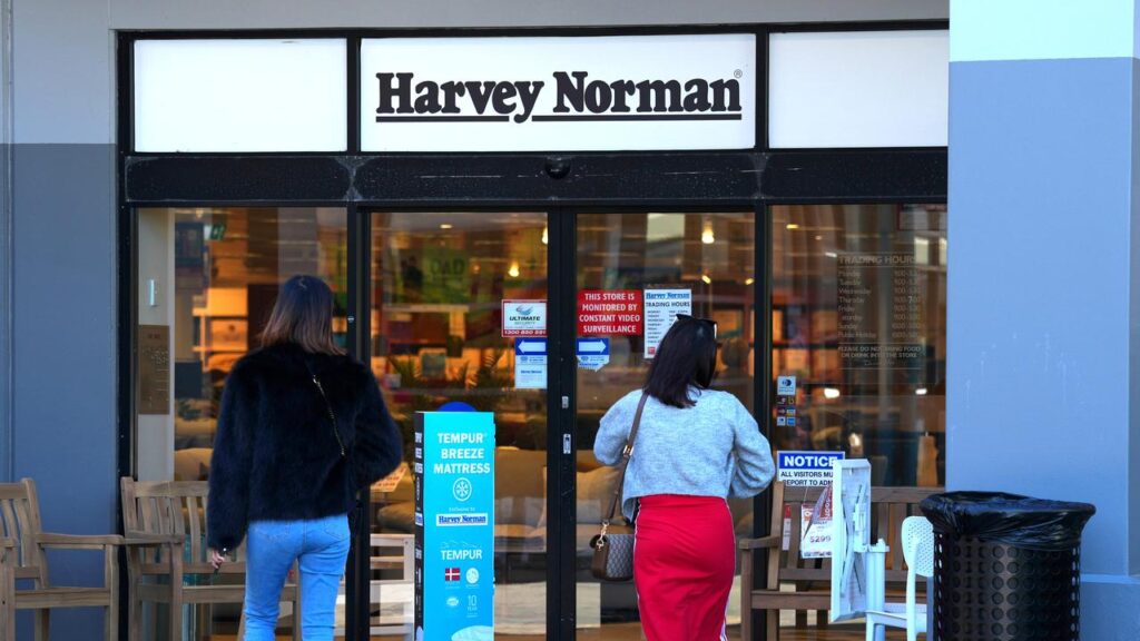 Harvey Norman is trying to lure shoppers back to its stores with a big promotion on outdoor goods.
