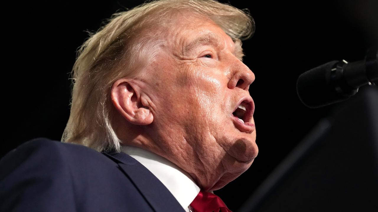 US President Donald Trump speaks at a rally in South Carolina