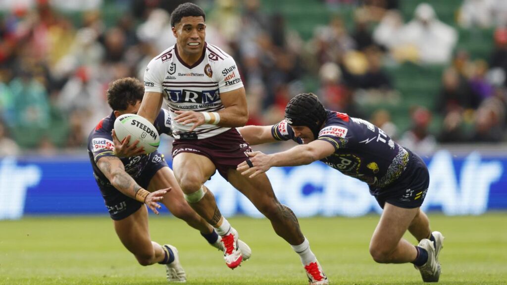 Tolu Koula has become one of the hardest centres to stop on his way to 100 NRL games.

