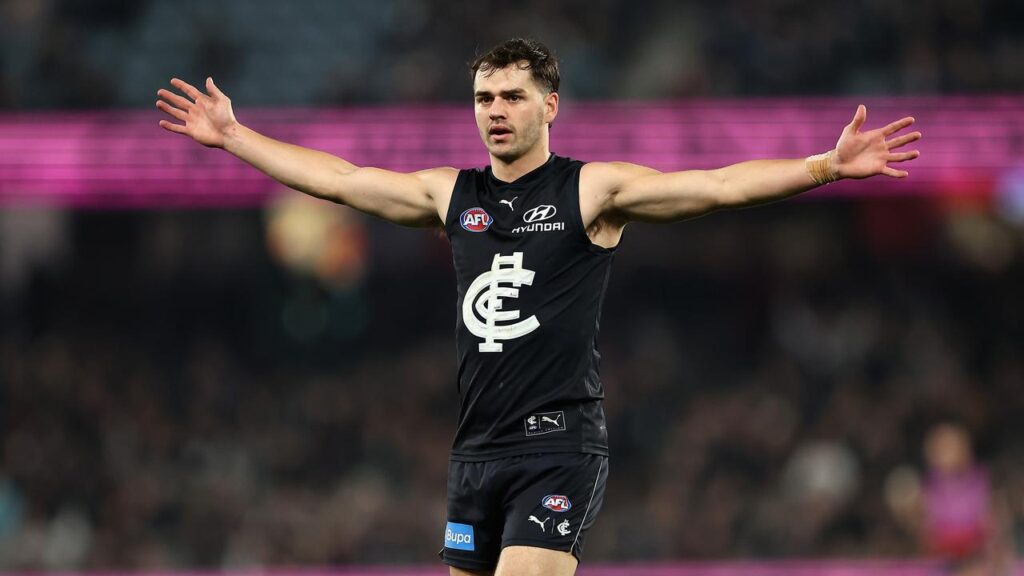 Brodie Kemp kicked five goals for Carlton as the Blues demolished the Lions.
