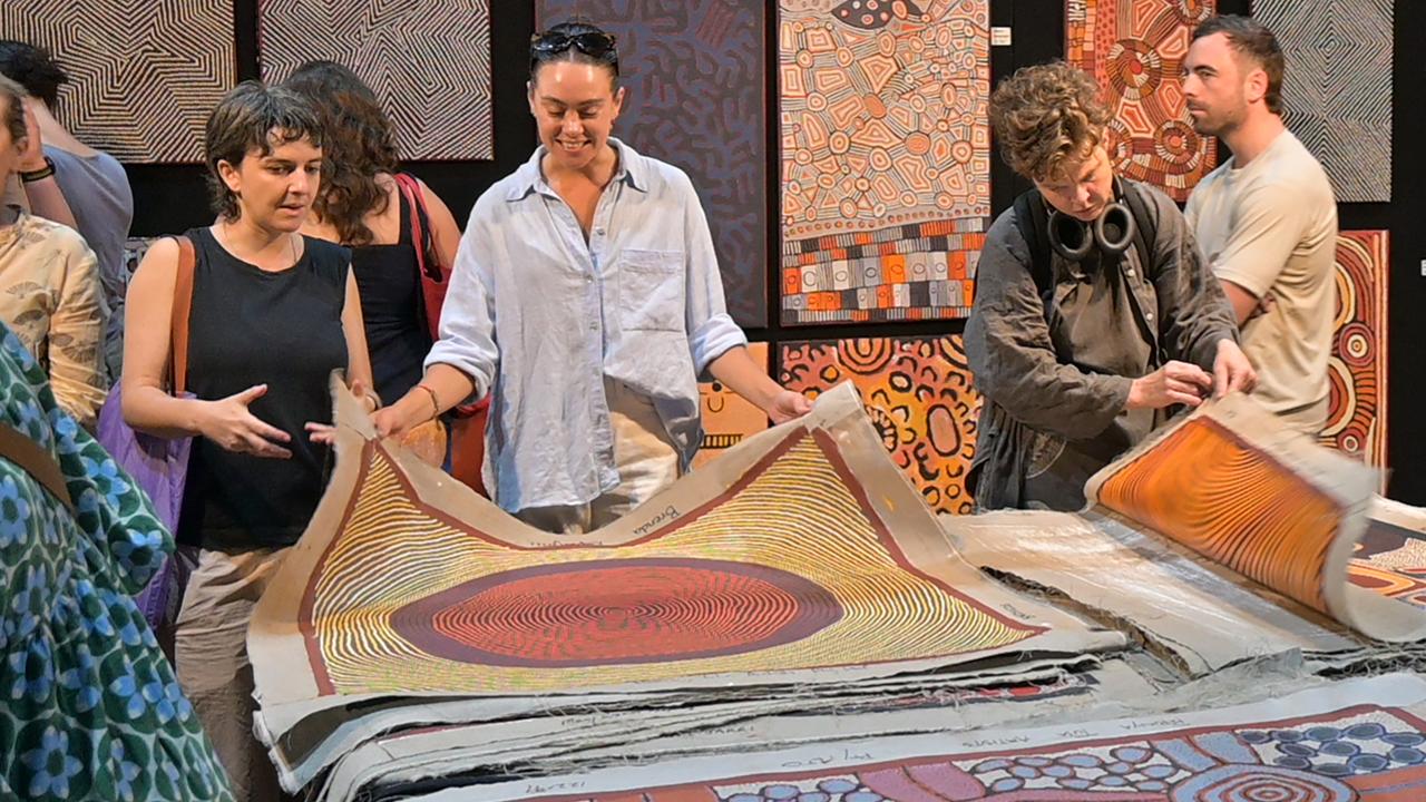 A general view of the Darwin Aboriginal Art Fair in Darwin