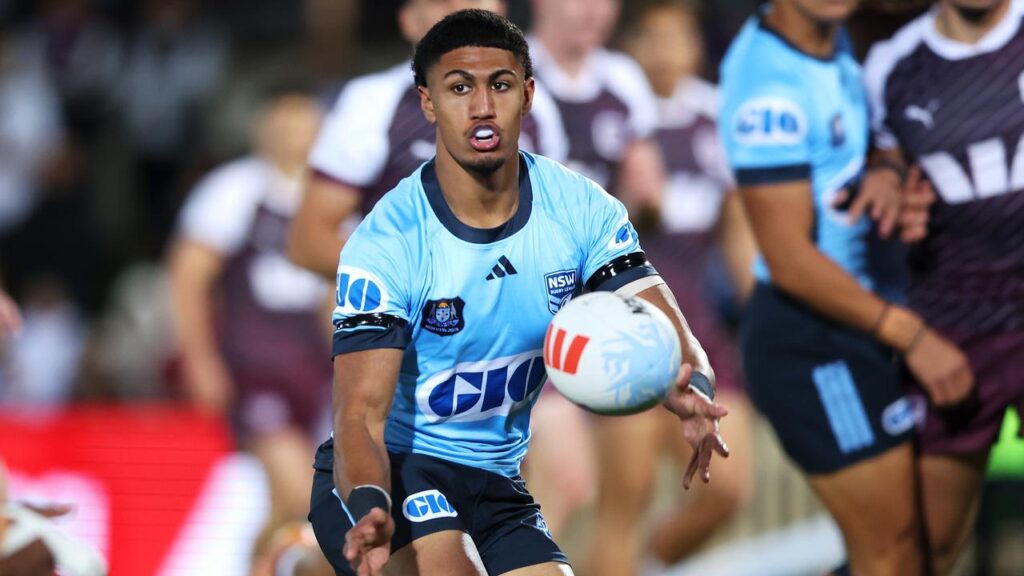 Manly are taking a cautious approach as teen star Onitoni Large nears an NRL debut.
