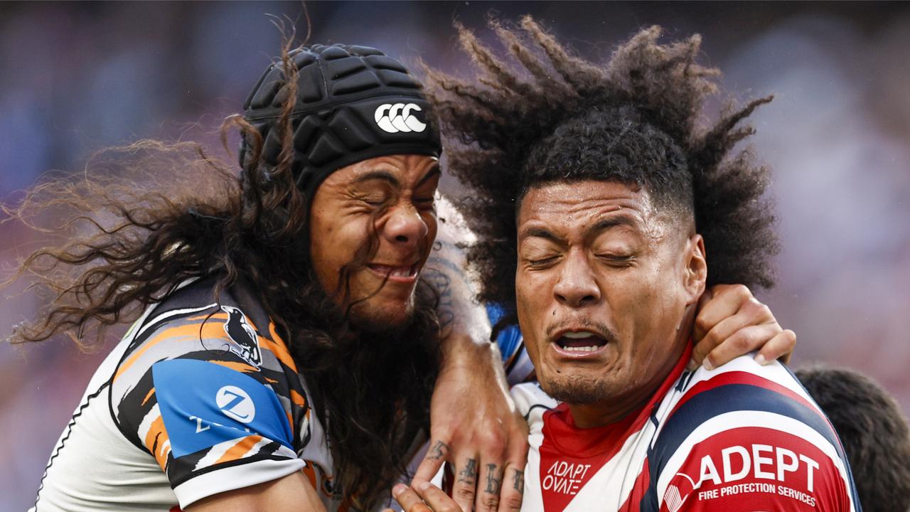 (L-R) Jarome Luai and Naufahu Whyte.