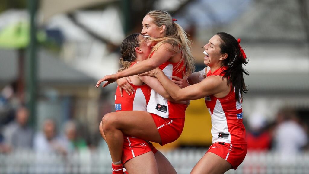 Debutant Imogen Brown has kicked a goal in the final minute to secure the Swans a win over Adelaide.
