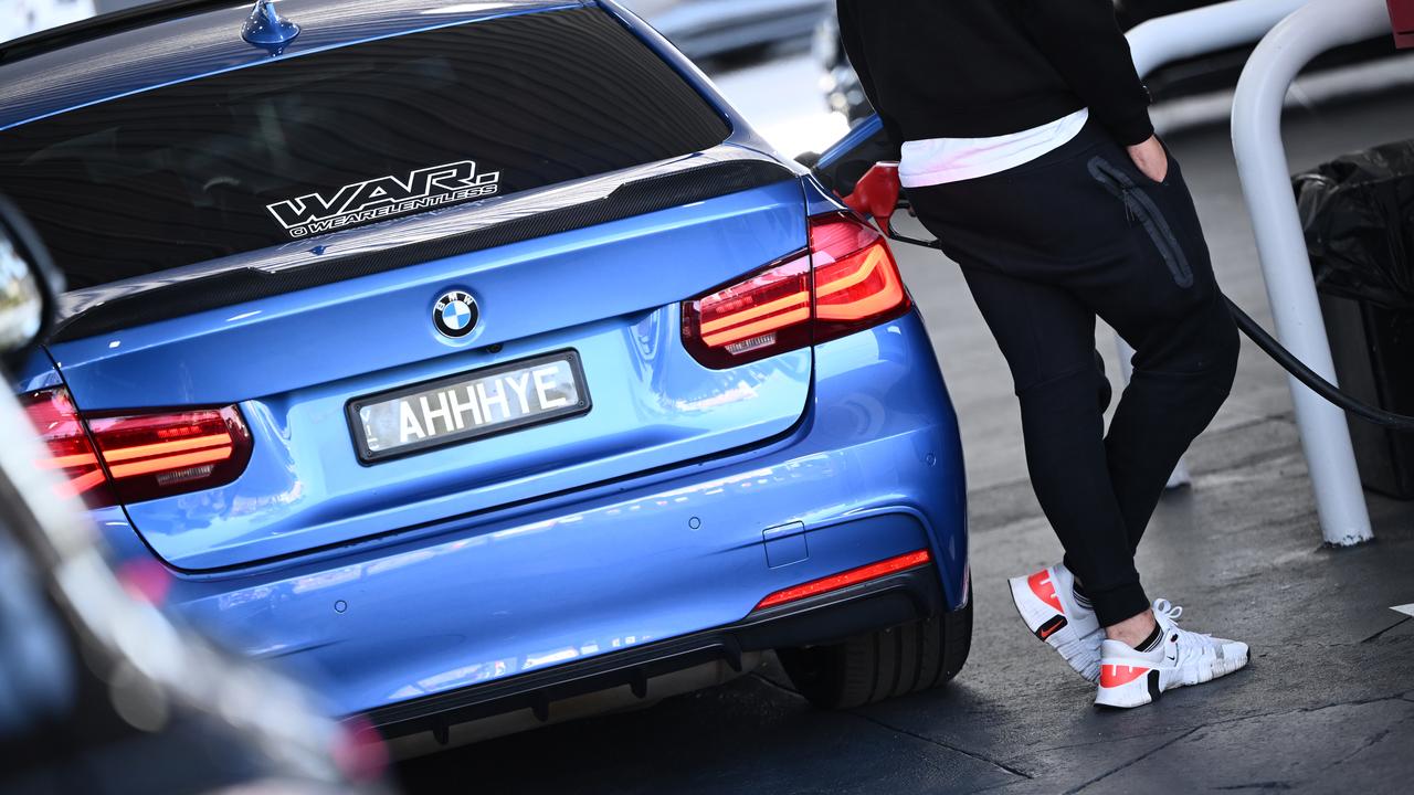 A motorist fills up car with fuel (file image)