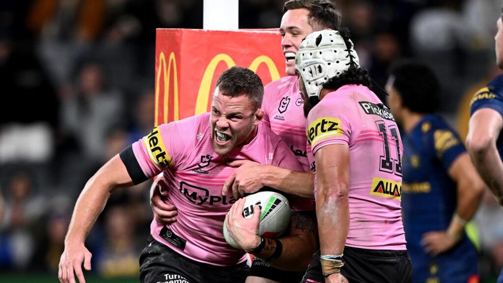 Penrith are counting on Liam Henry (left) stepping up in the absence of co-captain Isaah Yeo.
