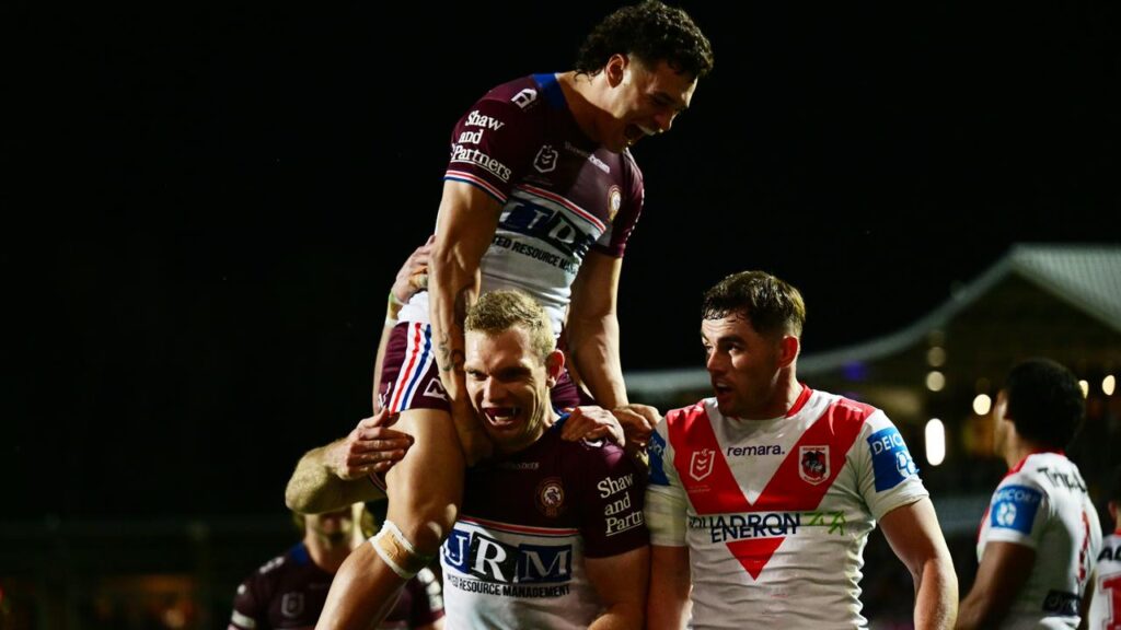 Clayton Faulalo took the Sea Eagles to dizzy heights in their comprehensive win over the Dragons.
