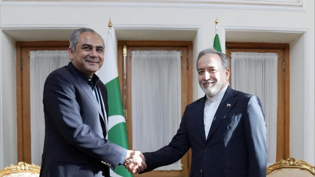 Iranian Foreign Minister Abbas Araqchi has met Pakistani Interior Minister Mohsin Naqvi in Tehran.
