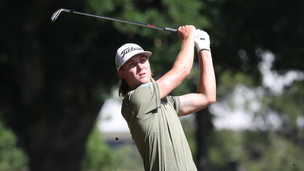 Louis Dobbelaar is the clubhouse leader after the rain-affected opening day of the PNG Open.
