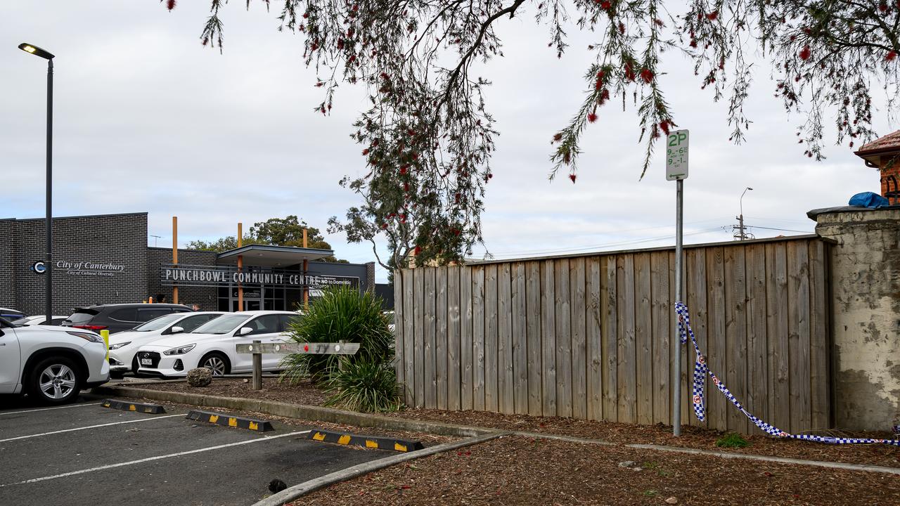 Police tape outside the Punchbowl Community Centre