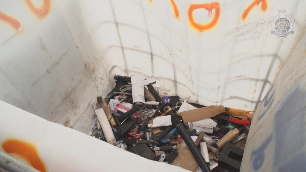 Some of the weapons seized by Queensland Police after Jack’s Law legislation was introduced.
