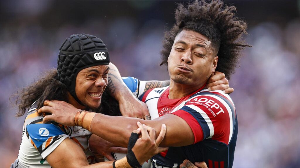 T-totaller and cleanskin Naufahu Whyte has emerged as the Sydney Roosters’ main prop.

