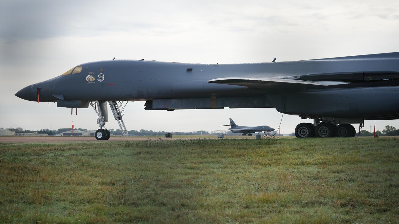 A B1 USAF bomber on the tarmac at RAF Fairford in England