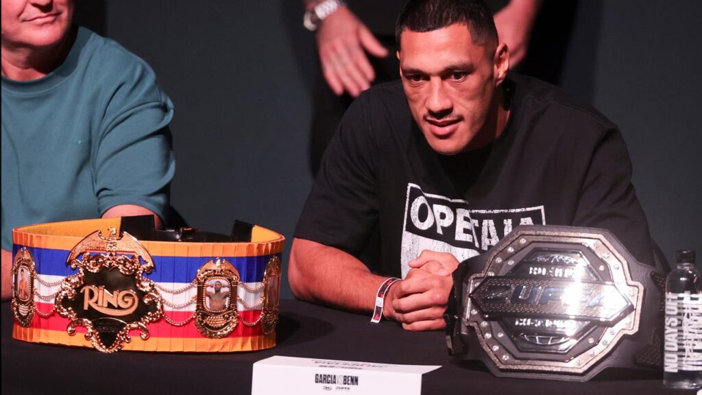 Jai Opetaia was calm among the chaos of an entertaining pre-fight press conference in Las Vegas.

