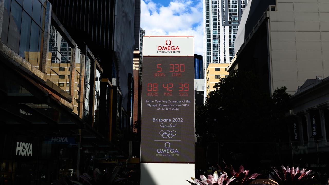 The Olympic countdown clock.