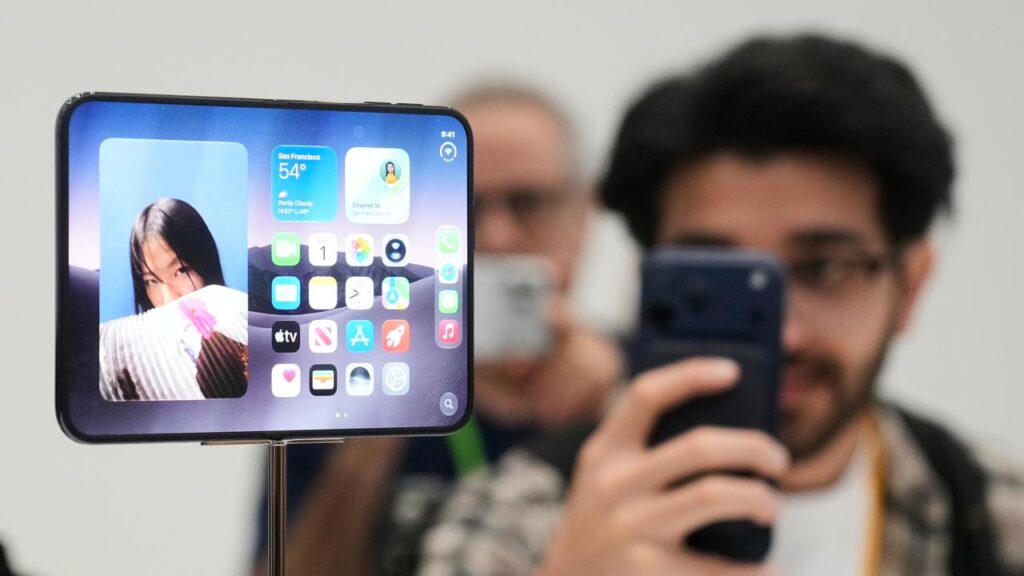 Apple calls the iPhone Duo, which will cost at least $A3499, a business productivity device.
