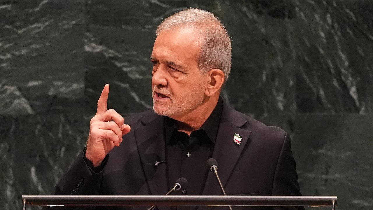 Iranian President Masoud Pezeshkian addresses the United Nations