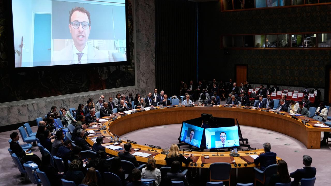 Dario Amodei speaks remotely at the UN