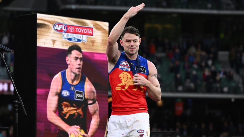 Three-time premiership player Lachie Neale has waved goodbye to the Brisbane Lions.
