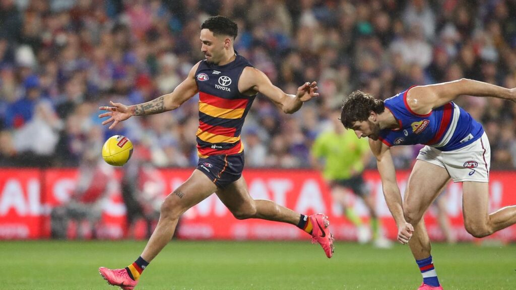 Adelaide’s Izak Rankine played a stunning game to lead the Crows to victory.
