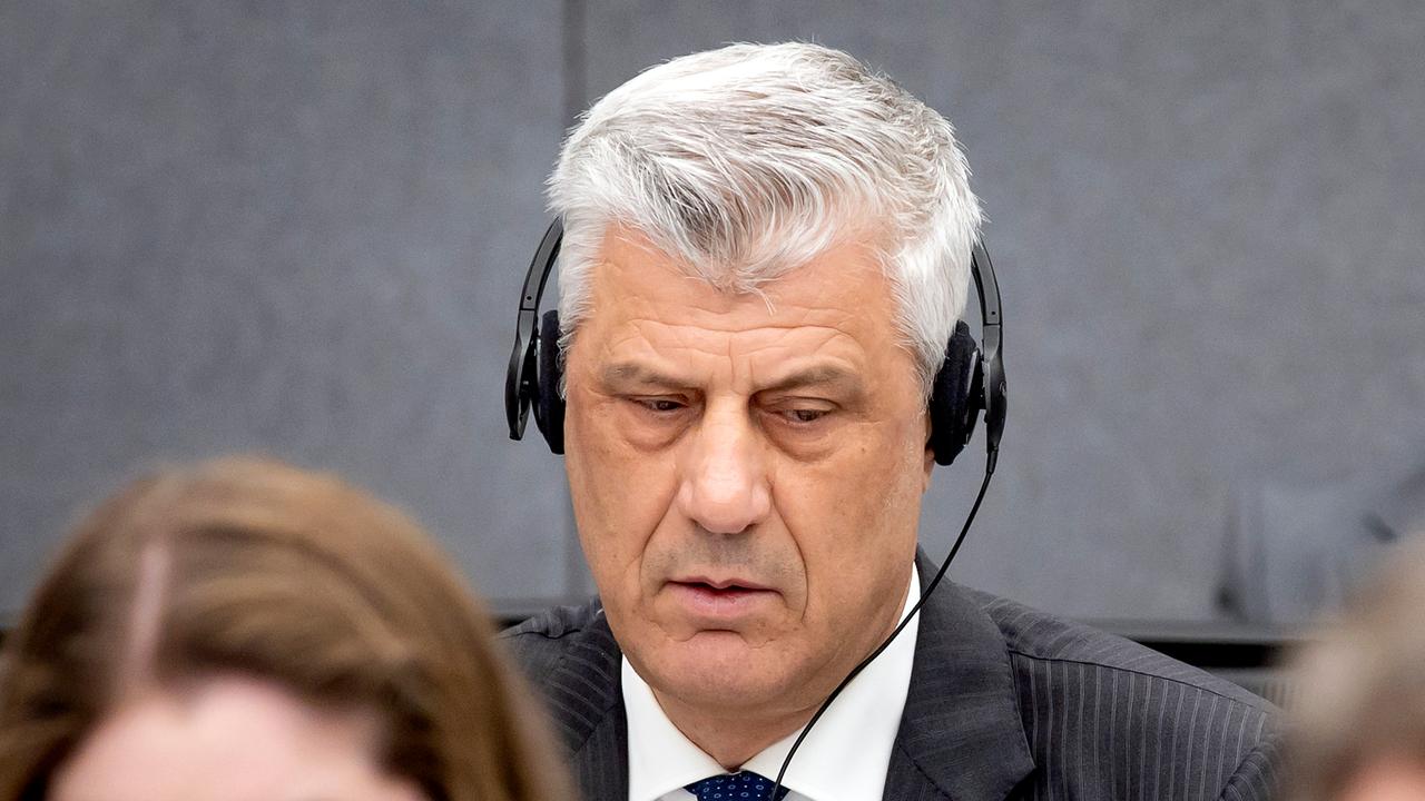 Former Kosovo president Hashim Thaci in court in 2023