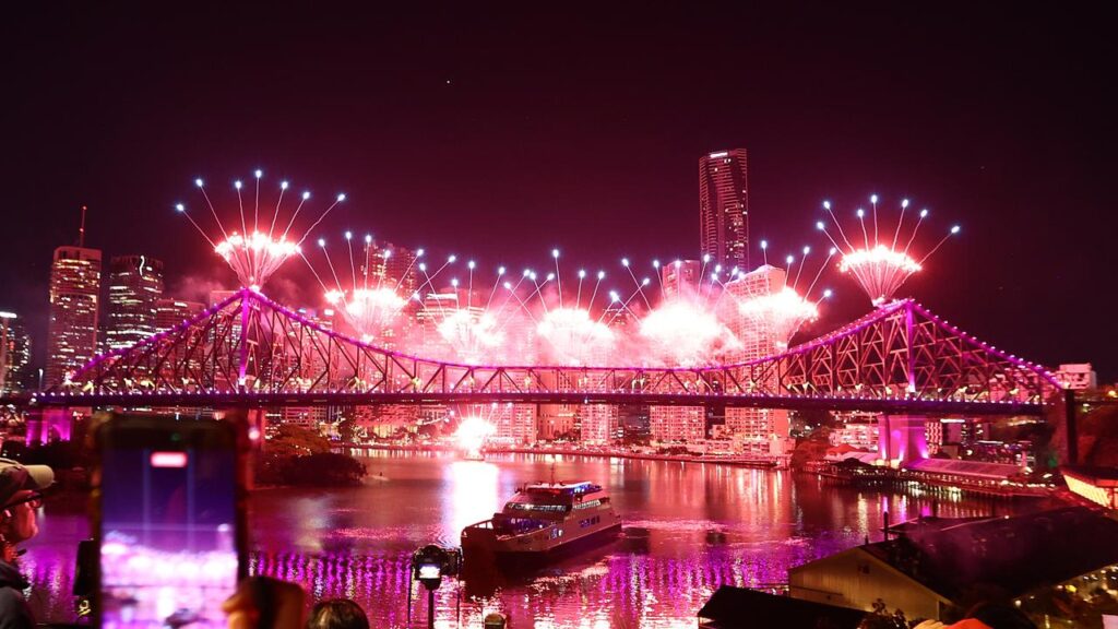 Fireworks have exploded over Brisbane for Riverfire to launch the city’s arts and culture festival.
