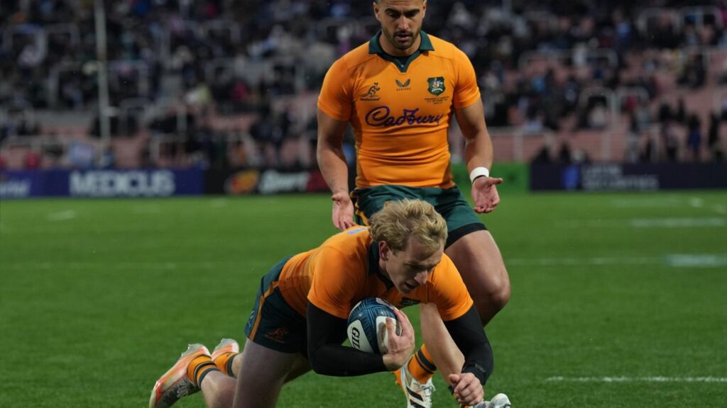 Max Jorgensen scored early but the Wallabies were held to a draw by Argentina.

