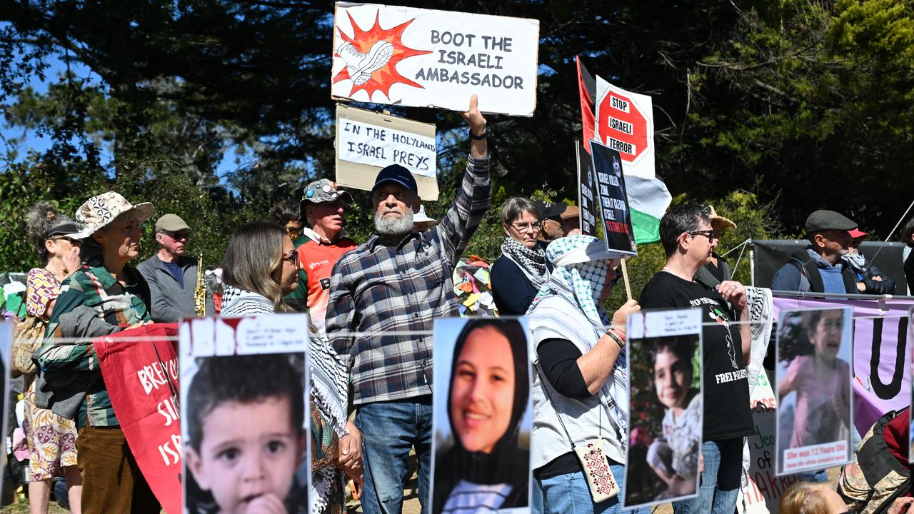 Protesters at rally for Zomi Frankcom