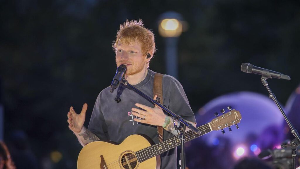 An emotional Ed Sheeran told fans he’s “so grateful that you’re here tonight with me”.
