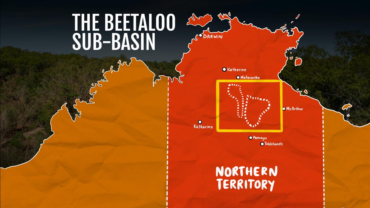 Beetaloo Basin map. 