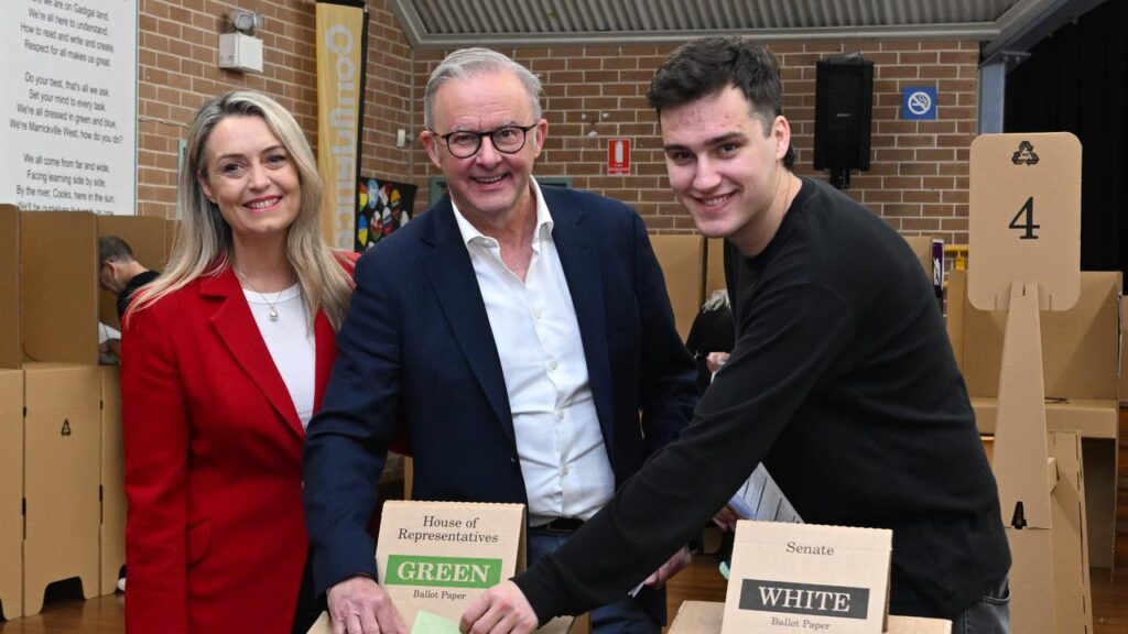 Anthony Albanese, seen voting in 2025 in his Grayndler electorate, is defending funding strategies.
