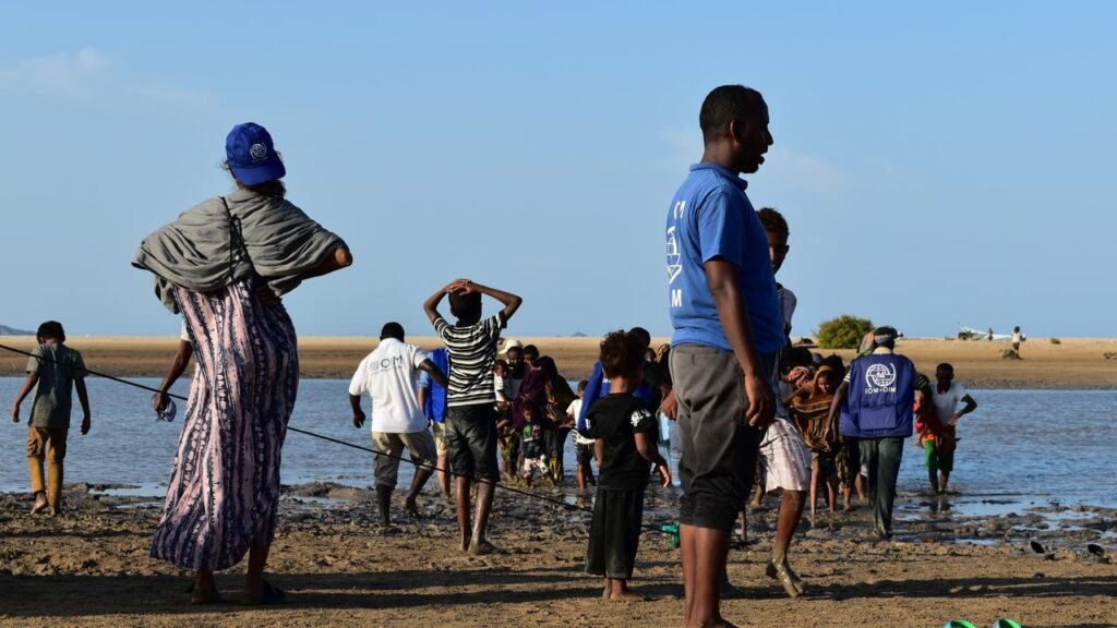 Yemeni refugees have arrived in Africa across the Red Sea as they escape the widening Mideast war.
